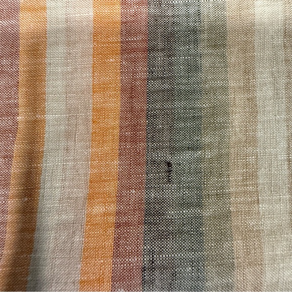 LaFayette 148 Blouse Size XL Wendell Striped Linen Button Front beach resort - Picture 2 of 12